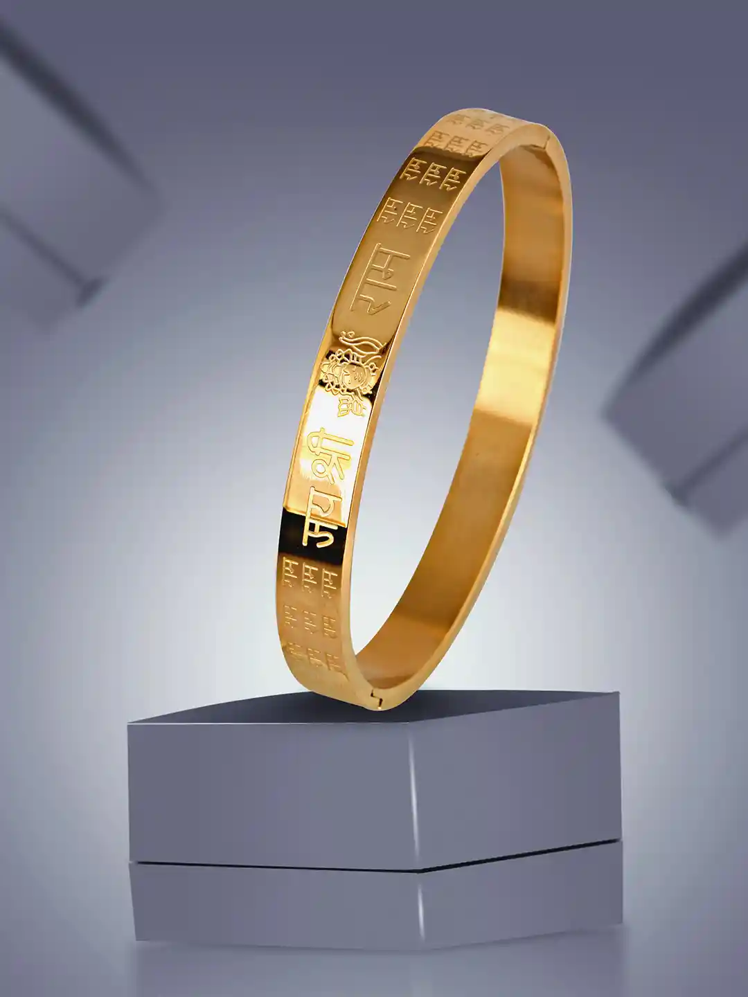 Buy MEENAZ Men Gold-Plated Kada Bracelet Bracelet for Men