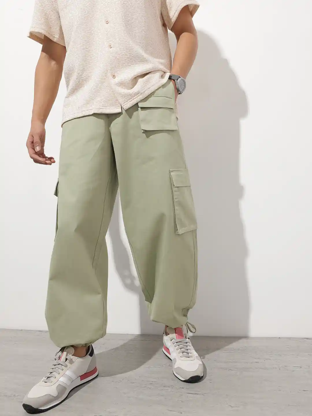 Buy Kook N Keech Men Cargo Baggy Fit Trousers Trousers for Men