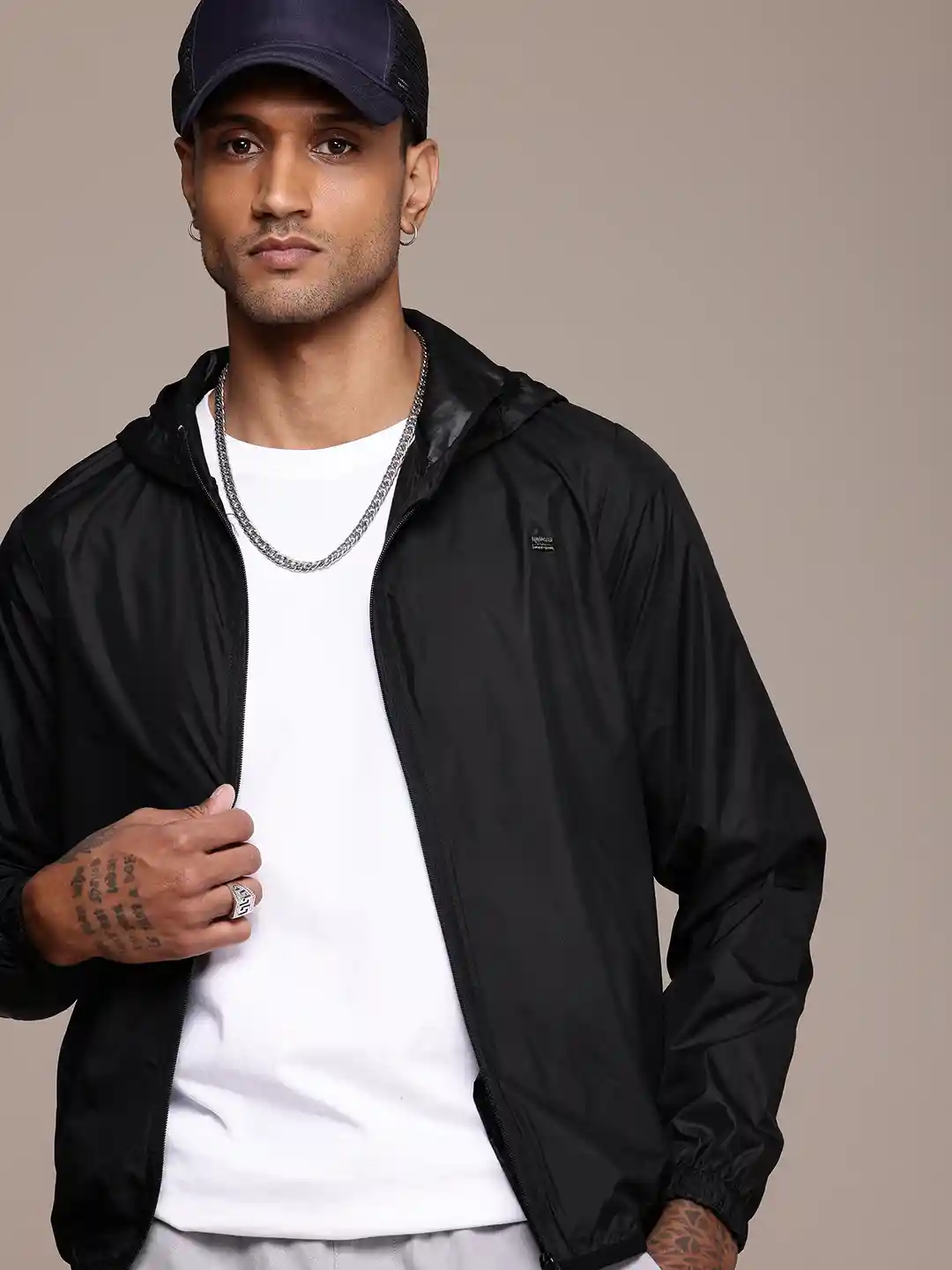 Black Zipper Jacket Without Hood Sweatshirt With Zipper And No