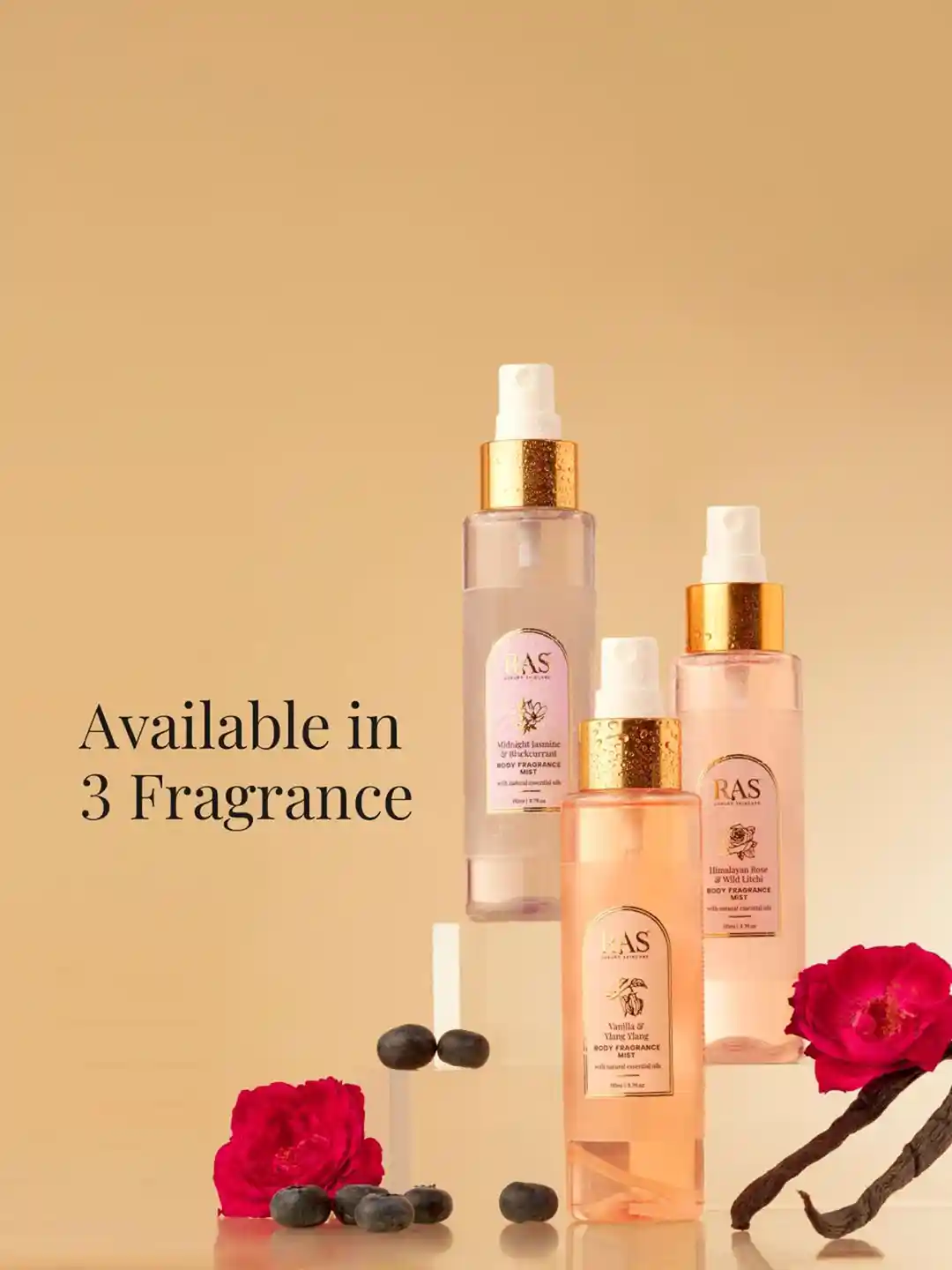 Buy RAS LUXURY OILS Vanilla Ylang Ylang Body Fragrance Mist With