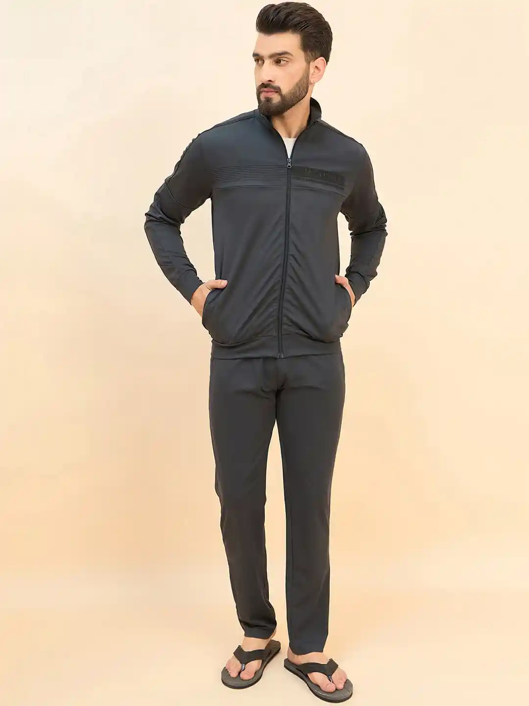 Buy Sweet Dreams Charcoal Men Mid Rise Tracksuits Tracksuits for