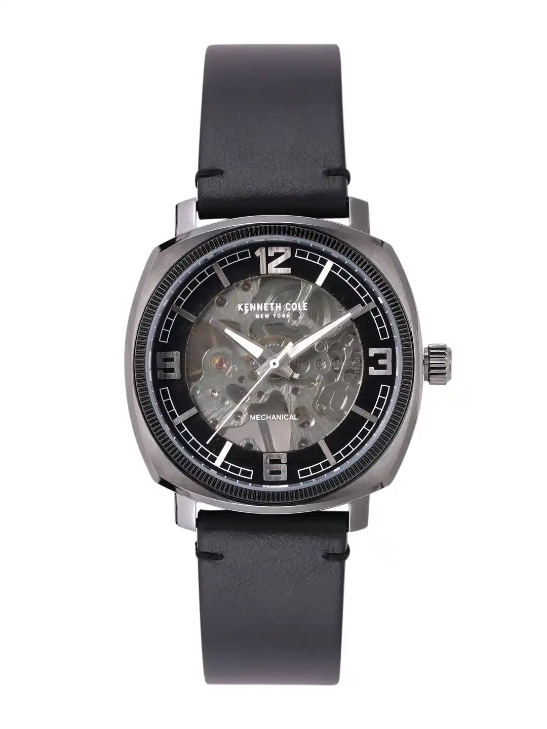 Buy Kenneth Cole Men Skeleton Leather Analogue Watch