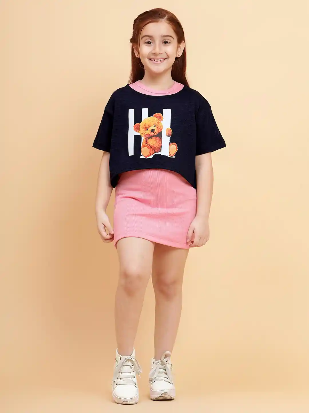 Buy YK Girls Graphic Print T-shirt Mini Dress Dresses for Girls