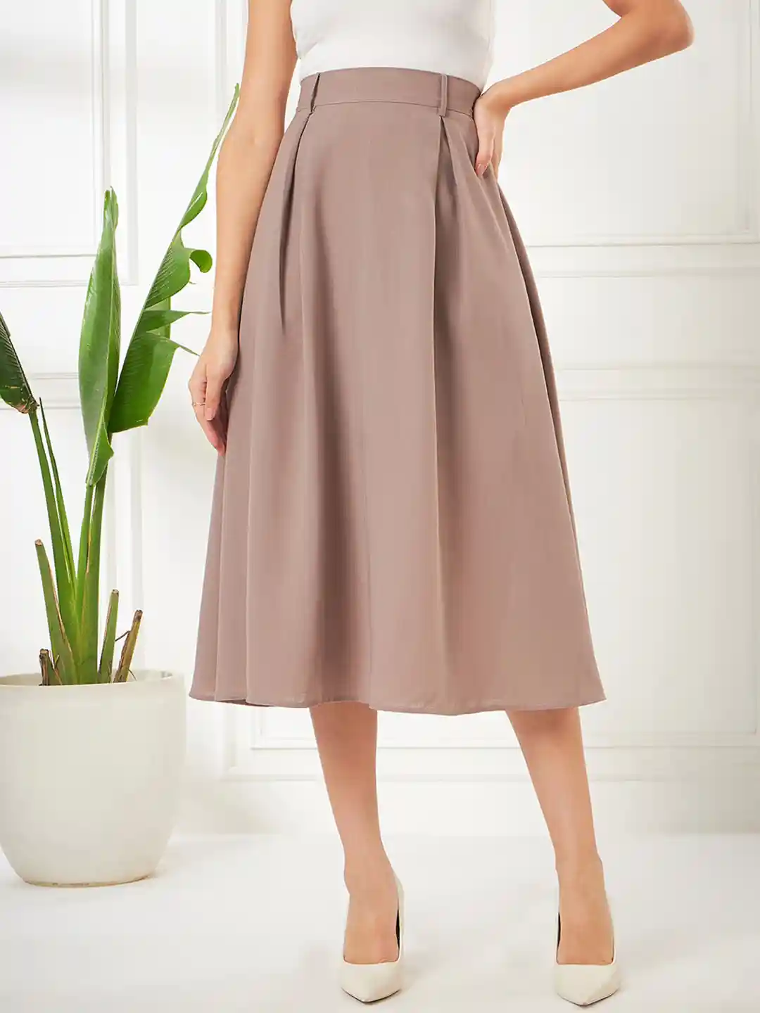 Buy Kibo Pleated Formal Midi Skirt Skirts for Women 29391544