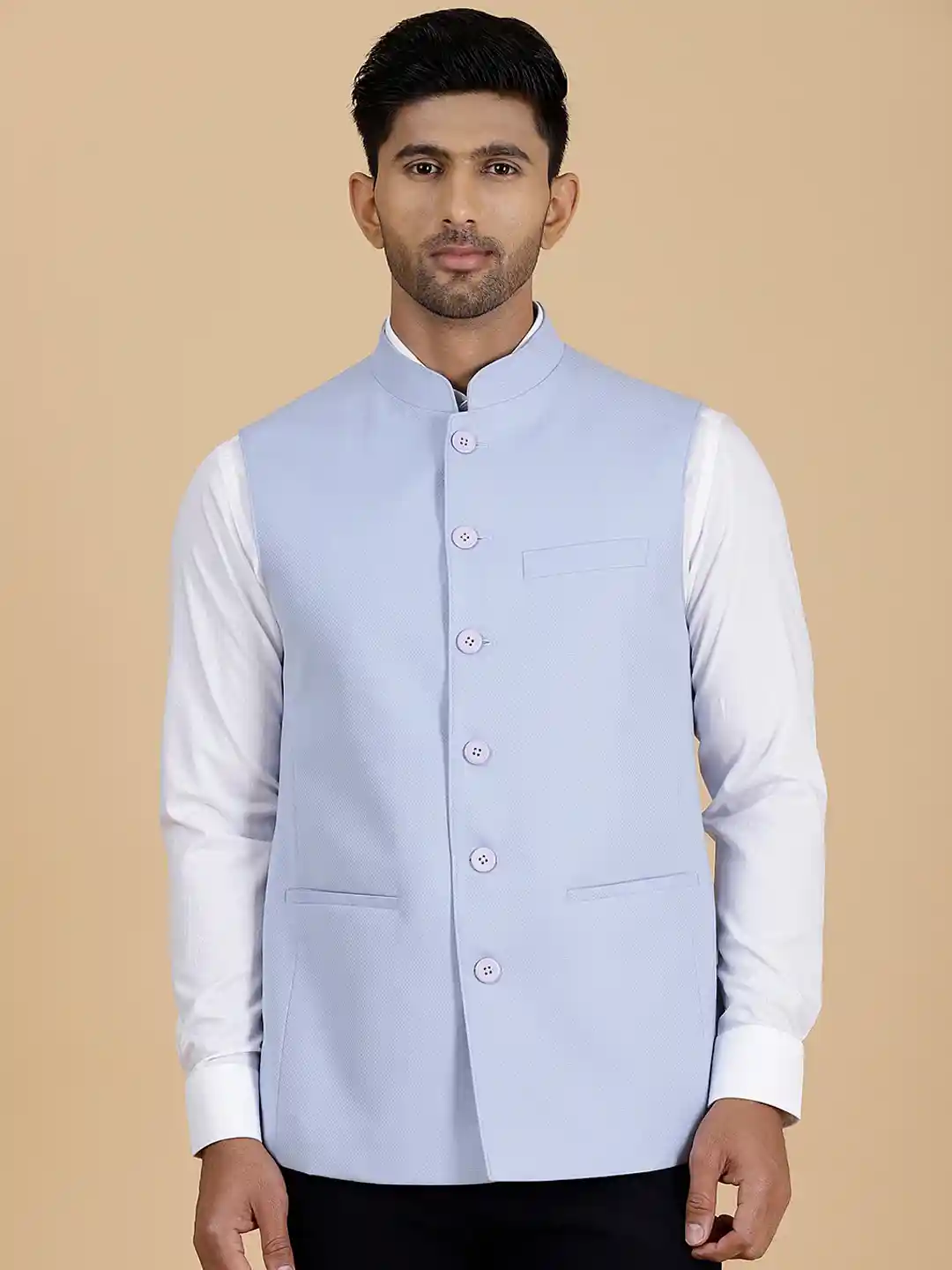 Buy MODI JACKET Mandarin Collar Pure Wool Nehru Jacket Nehru