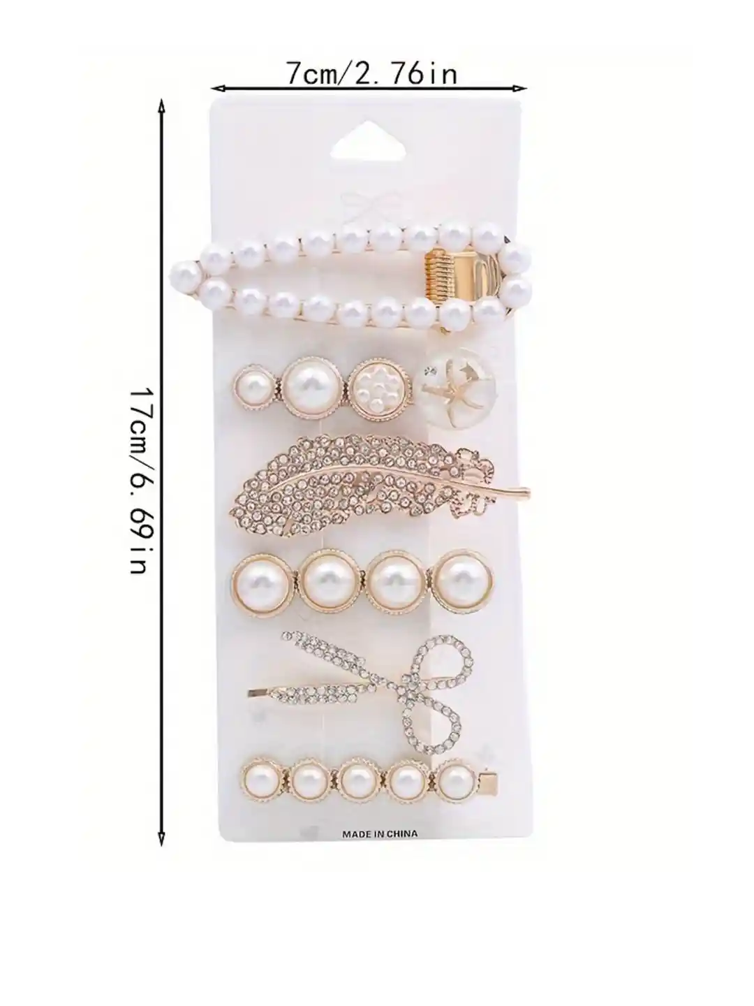 専用❤️ハンドメイド hair clip  choucho Zhooch + Hair Claw Clip (2pcs Pearl Shell + Silver Starfish)