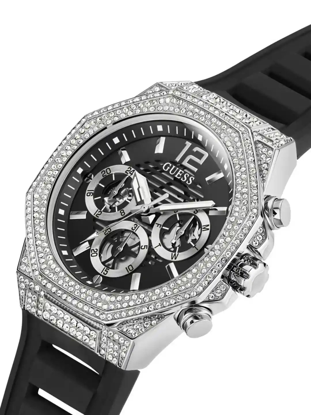 GUESS 
花柄刺繍 ショルダーバッグ 赤と黒 Buy Guess VP876618 Corina Top Zip Shoulder Handbag for Women, BLA