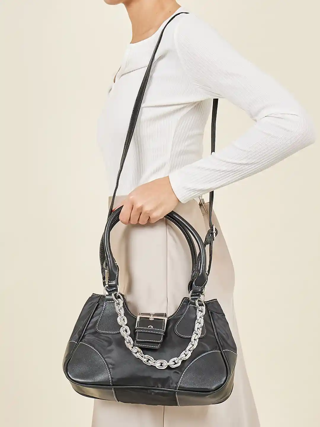 Buy Styli Wide Belt Shoulder Bag Handbags for Women 29405462