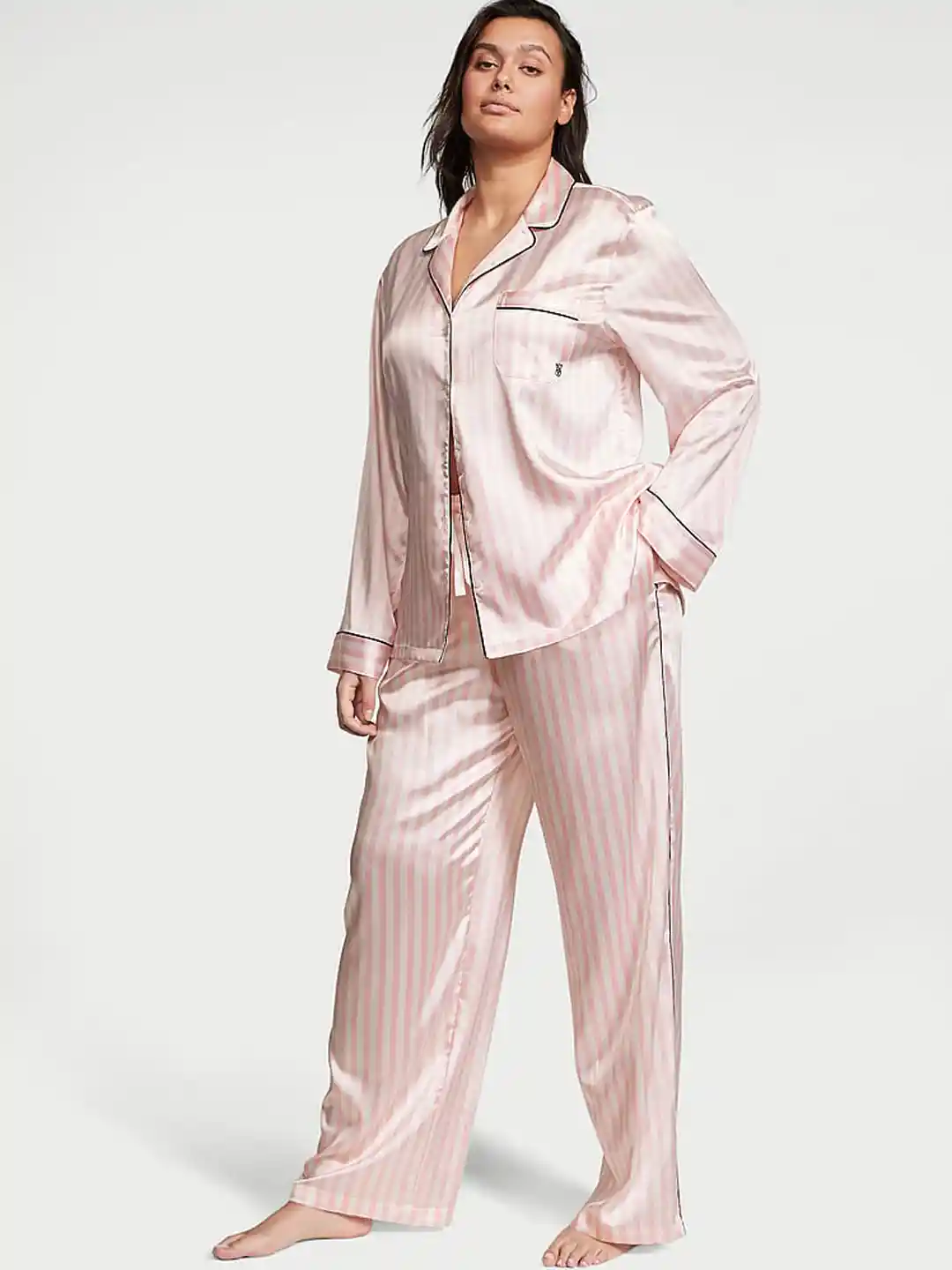 HOT Pink Satin Victoria Secret Satin Pj Buy Victoria's Secret Satin