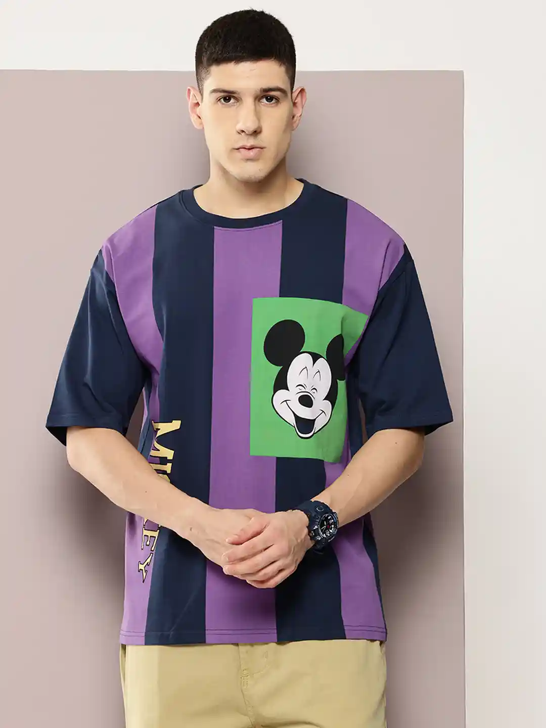 Buy Kook N Keech Disney Mickey Mouse Print Striped Pure Cotton