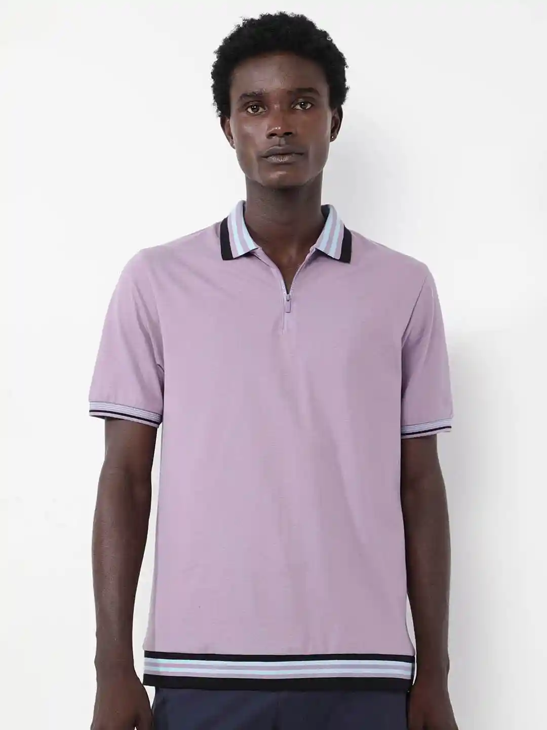 Rare Rabbit Purple Polo T Shirts RARE RABBIT Men Zyte Regular Fit