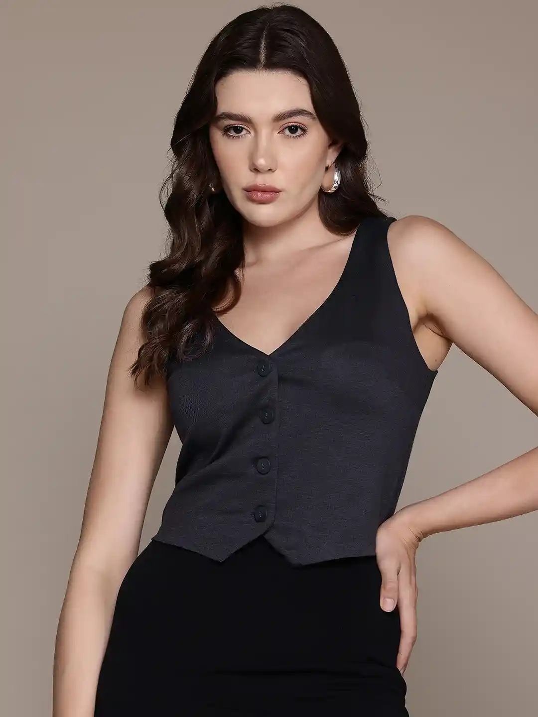 Buy MANGO Regular Fit Sleeveless Waistcoat Waistcoat for Women