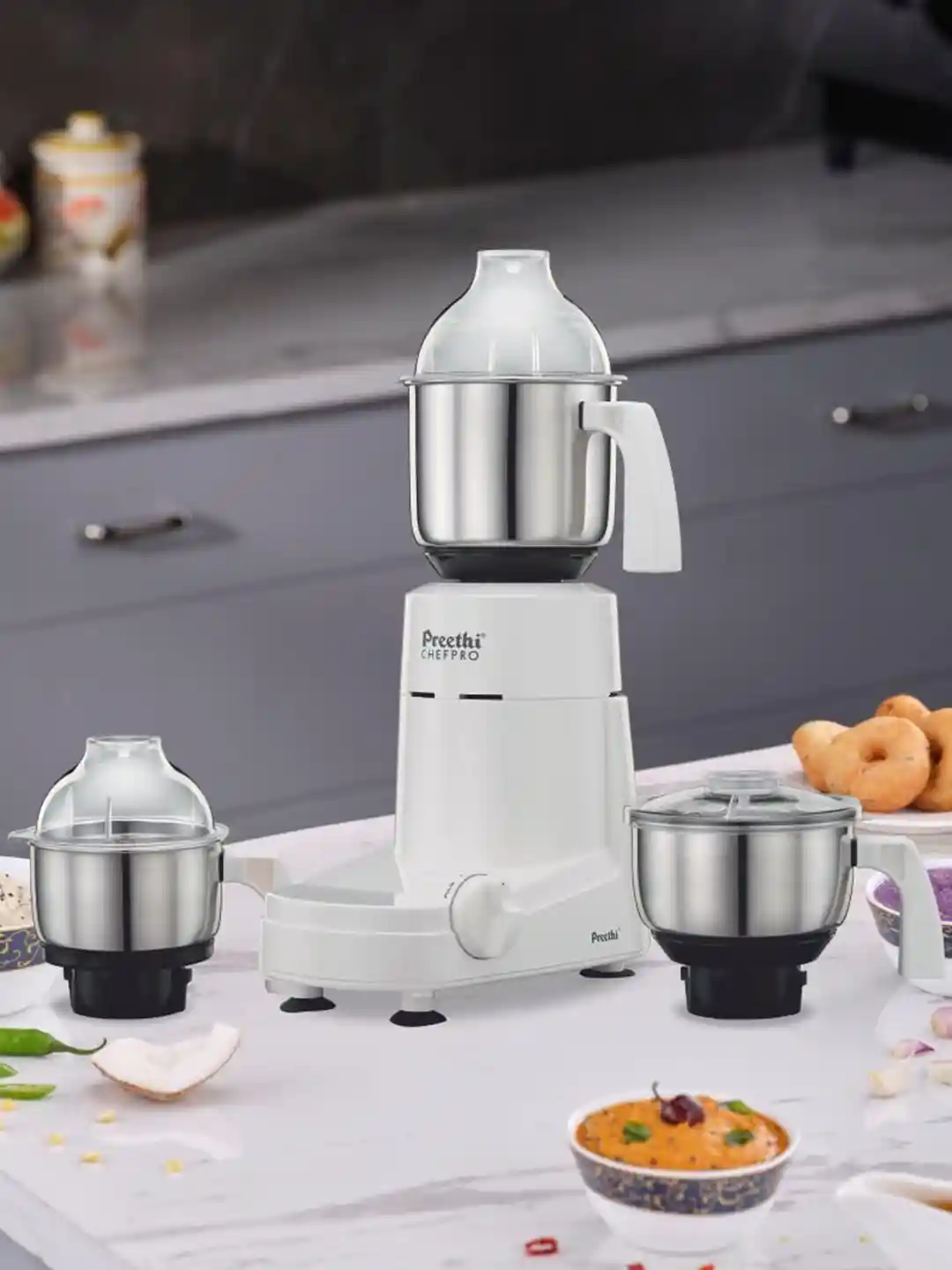 Buy Preethi White Stainless Steel Powerful Motor Jars Wet and