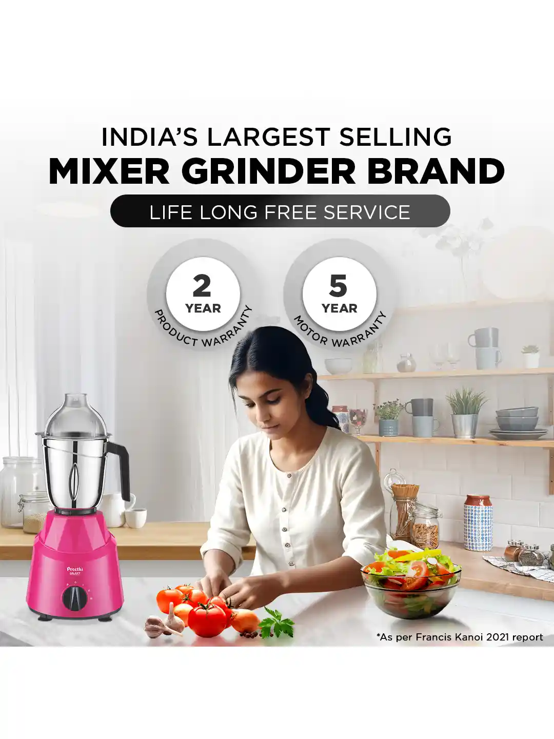 Buy Preethi Pink Stainless Steel Powerful Motor Jars Wet and Dry