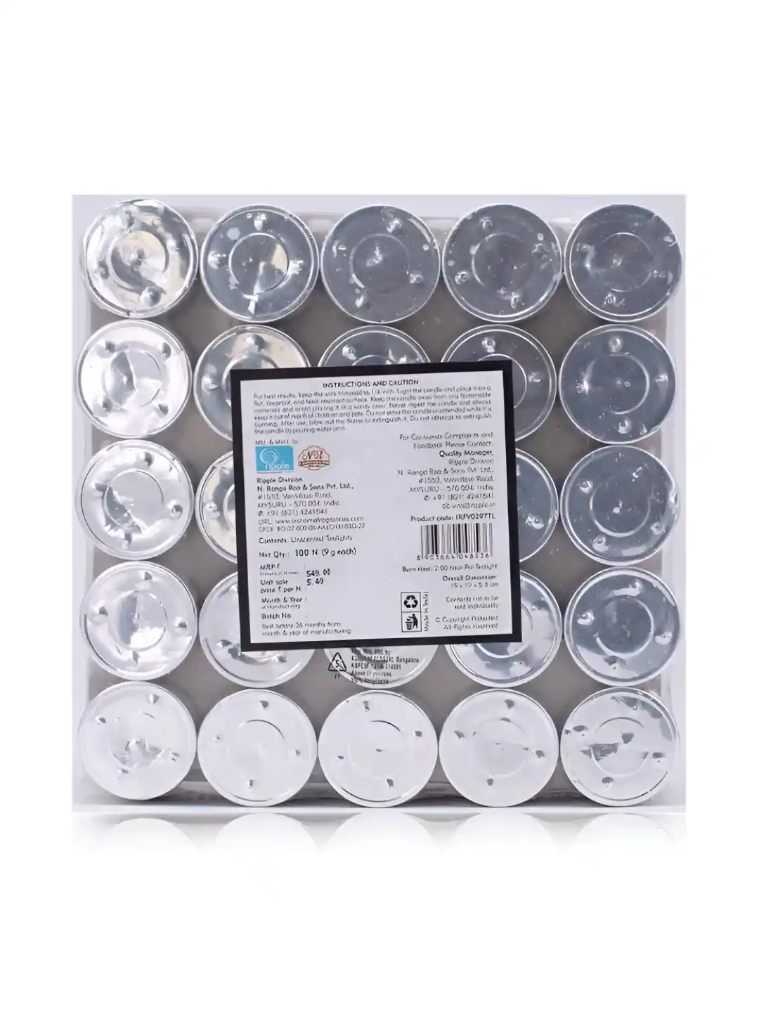 Buy Iris 100Pcs Smokeless Wick Solid Round Regular Tea Light