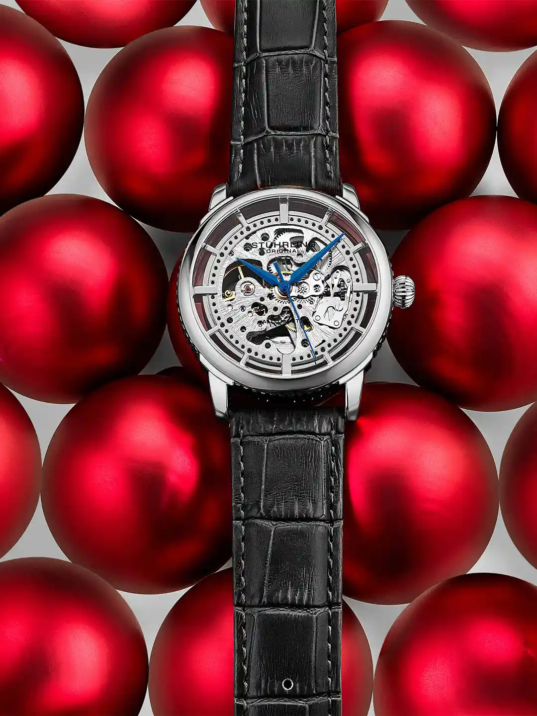 Buy STUHRLING ORIGINAL Men Skeleton Dial Textured Analogue