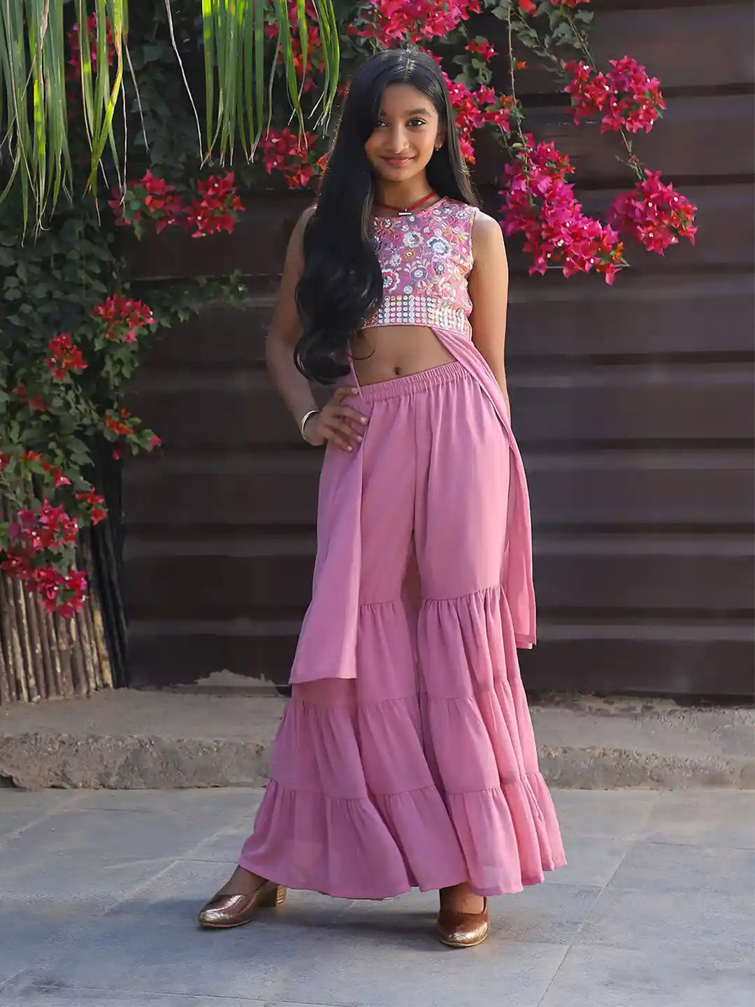 HOT Ruffle Crop Top Outfits Kids Buy Aks Kids Girls Embroidered