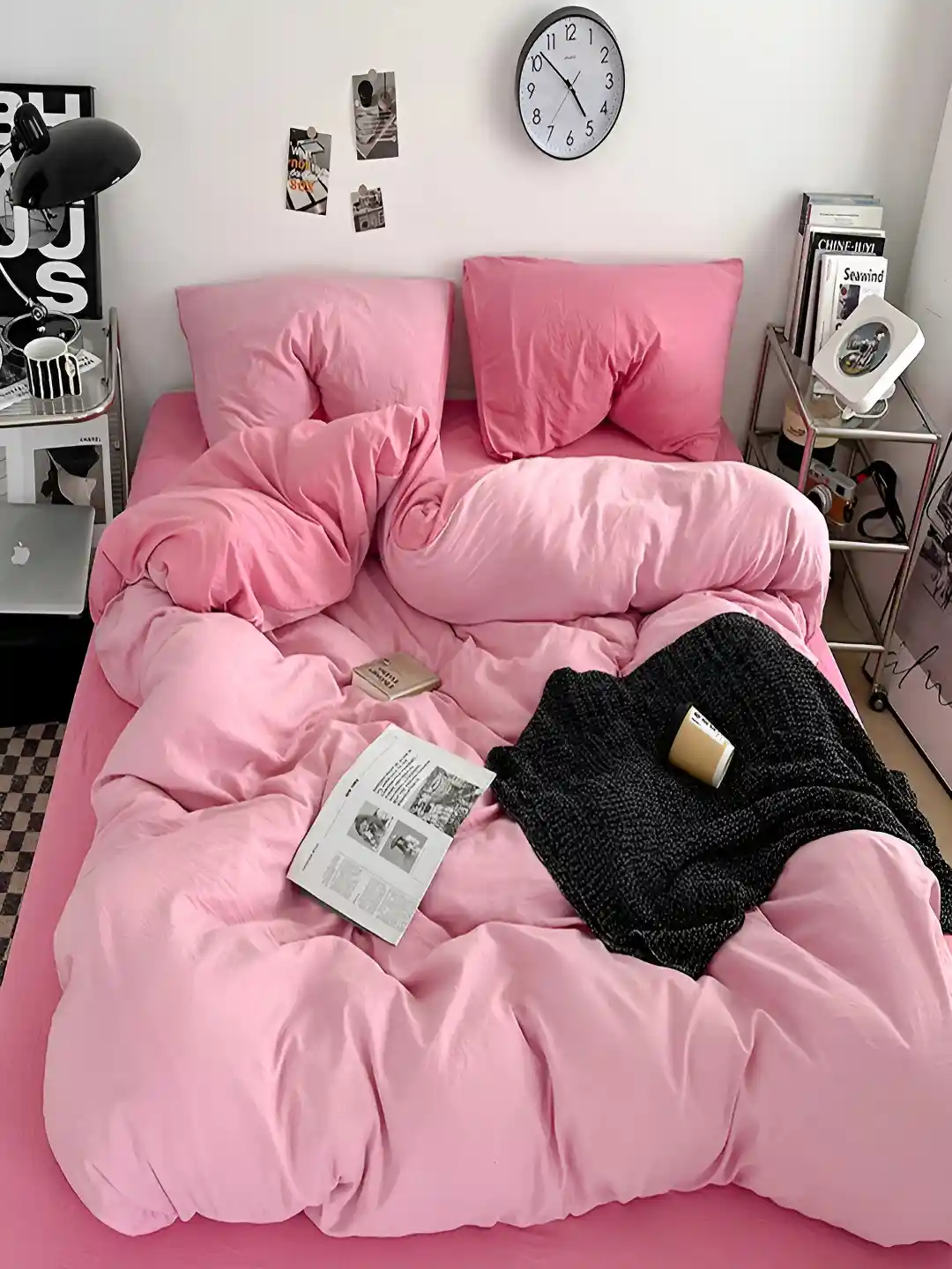 Buy JC HOME Pink Pieces Double Queen Regular Bedding Set