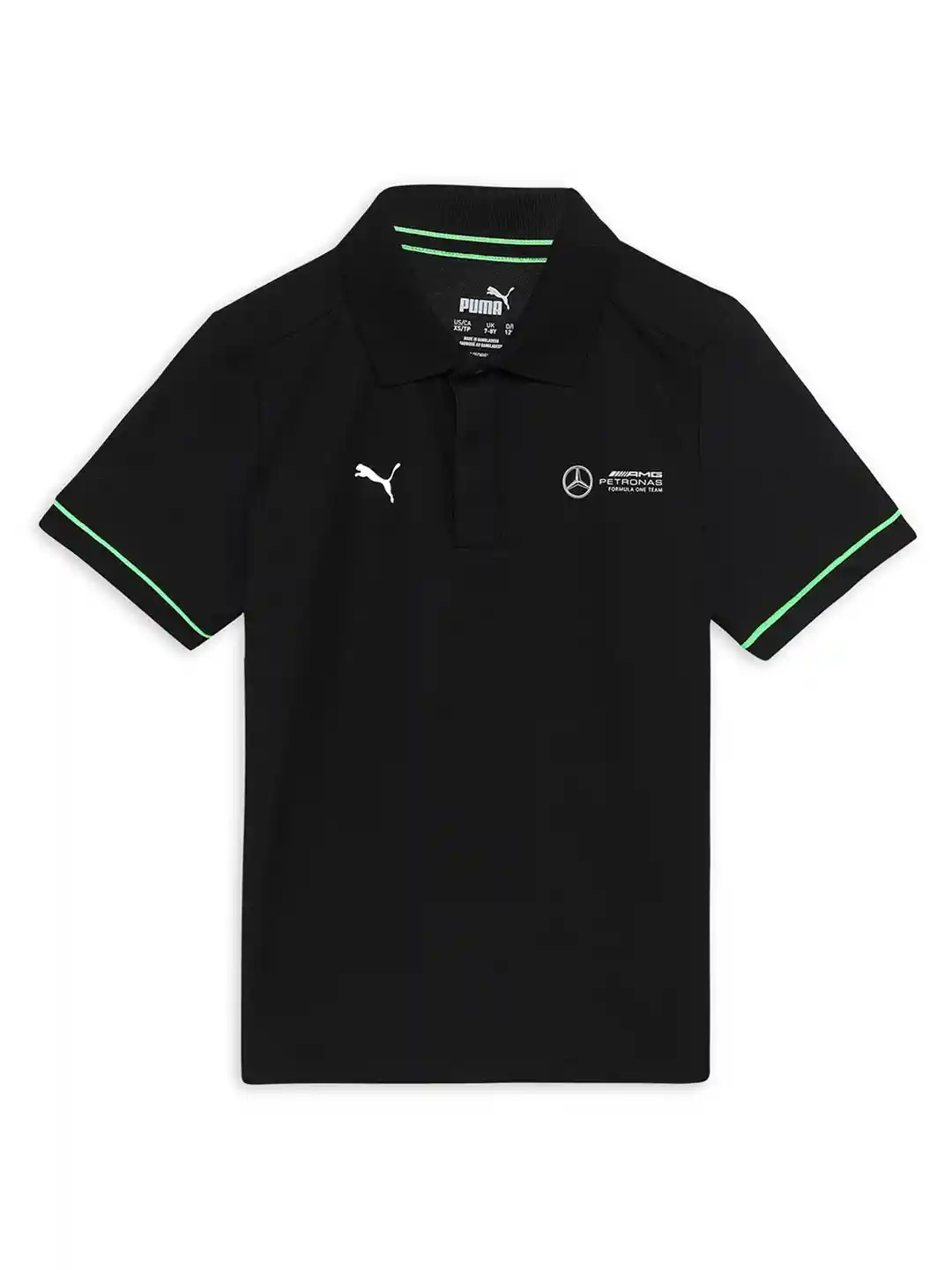 Motorsport Puma T Shirts With Collar PUMA Motorsport Mercedes-AMG PETRONAS  F1 Kids Unisex Polo Collar