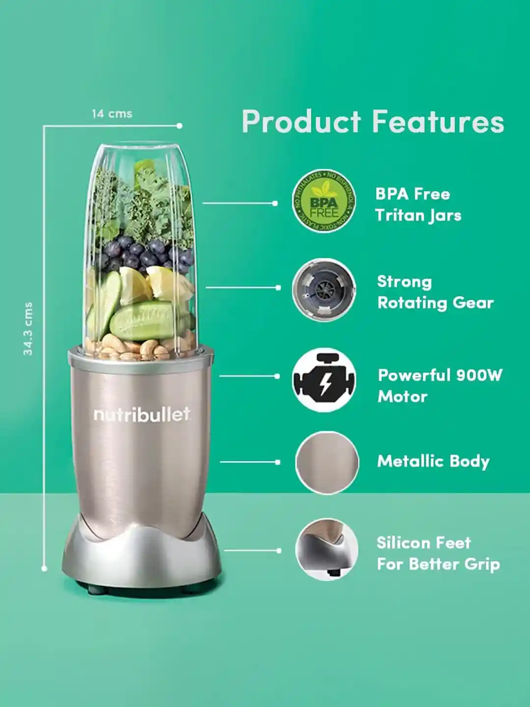 Buy Nutribullet 900 W Jars Juicer Mixer Grinder Juicer Mixer