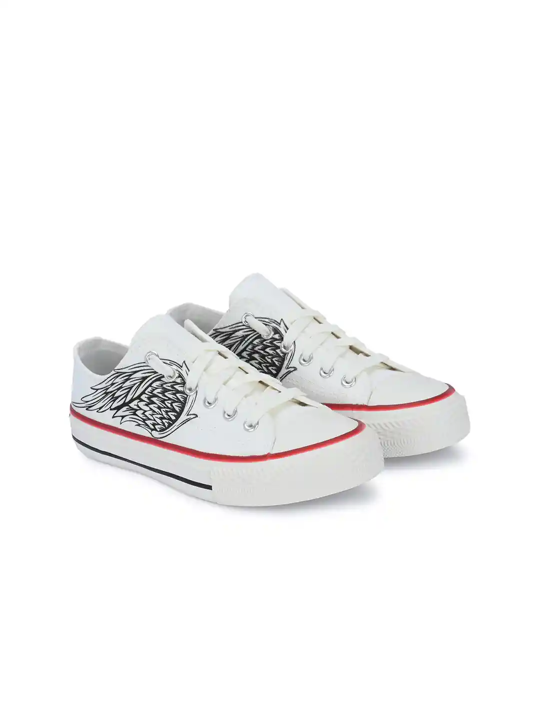 Buy CROWCIA LONDON Women Woven Design Canvas Sneakers Casual