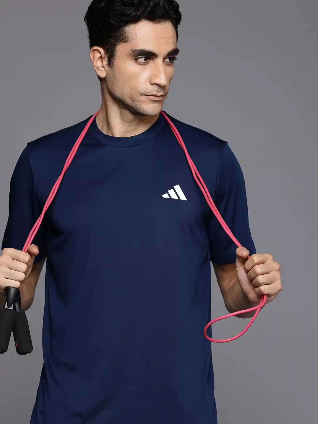 Buy ADIDAS Brand Logo Print Detail Sports T-shirt Tshirts for