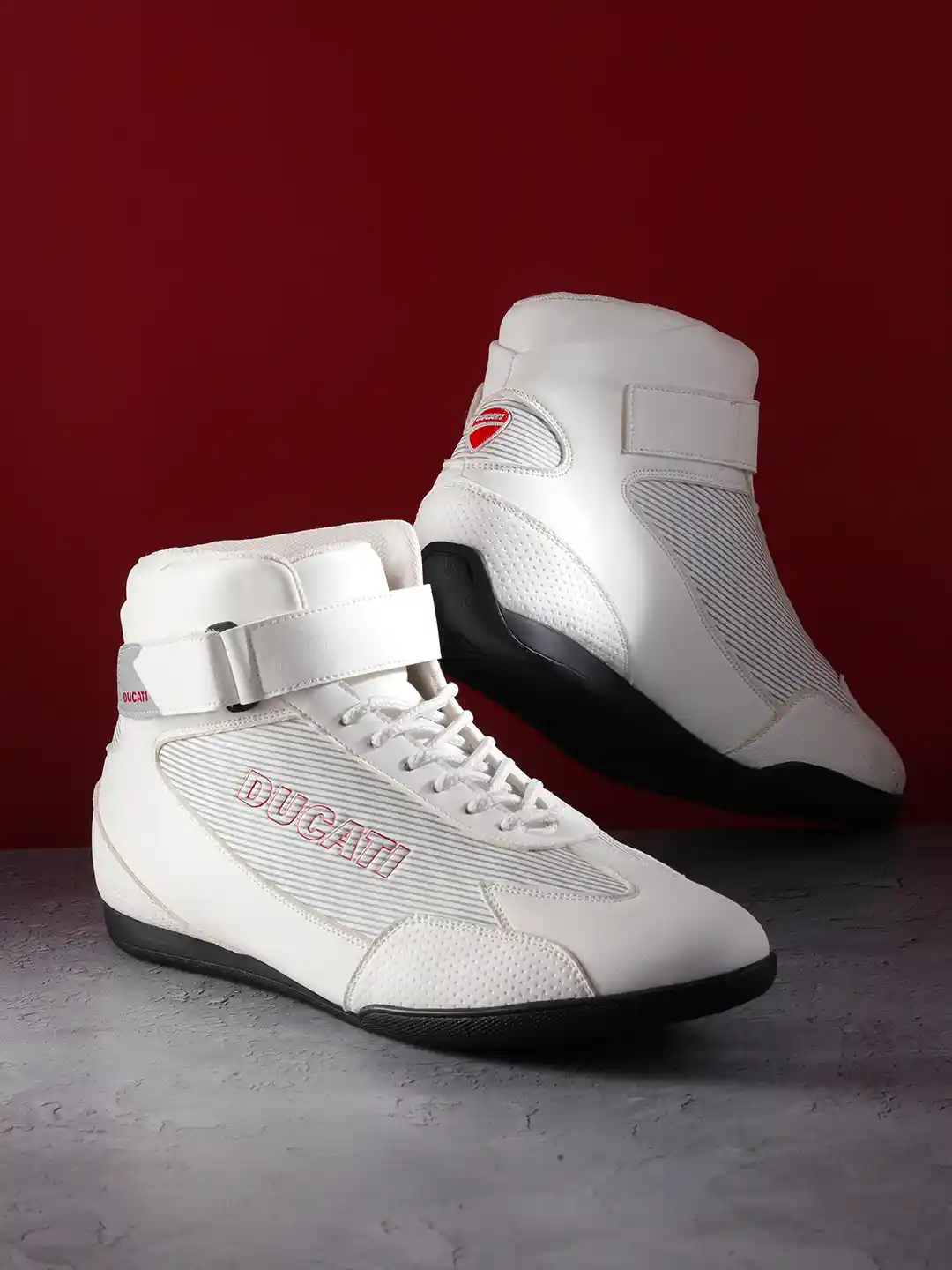 Buy Ducati Men Mid-Top Striped Sneakers Casual Shoes for Men