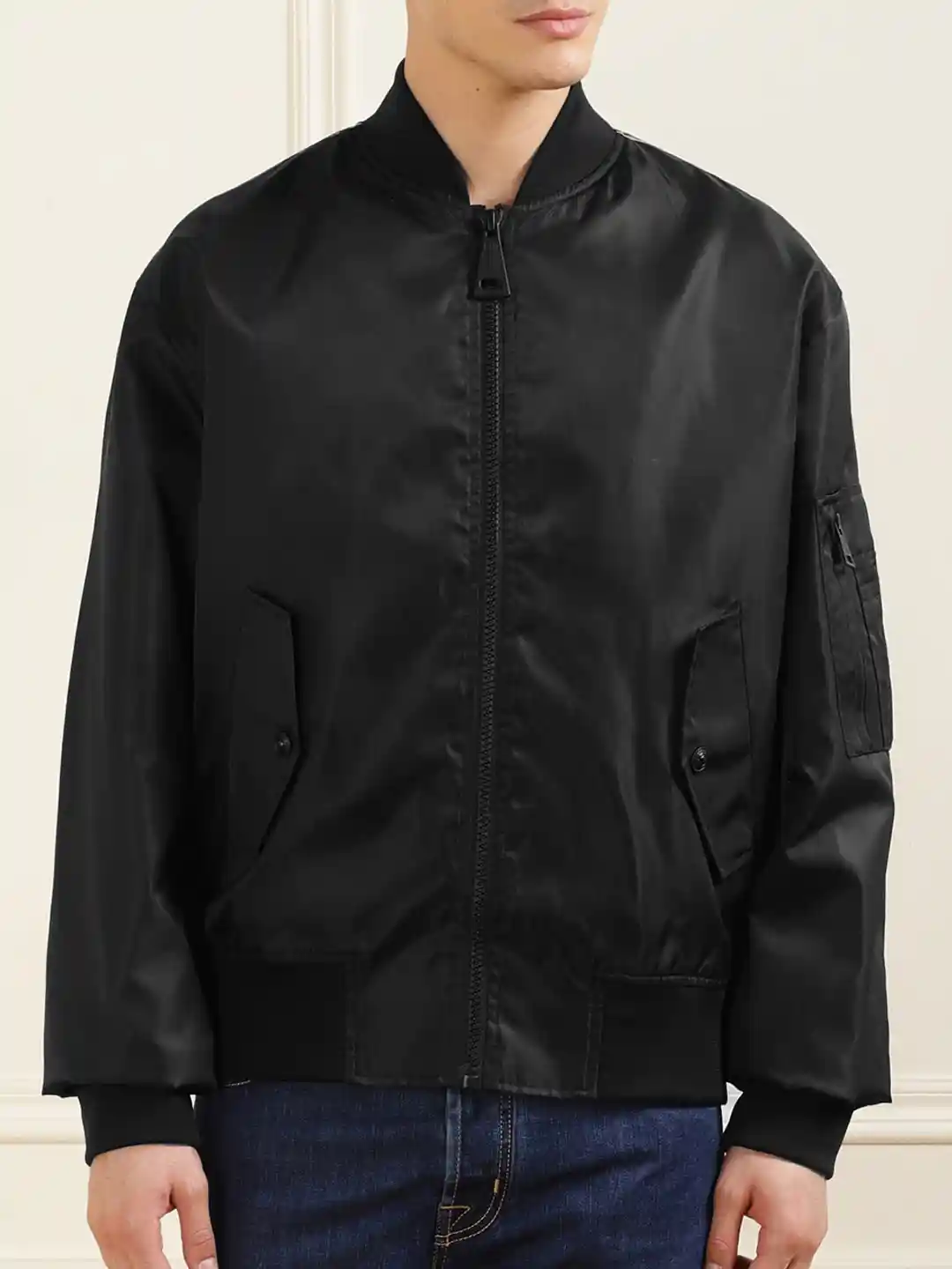 Buy Versace Jeans Couture Men Solid Bomber Jacket - Jackets for