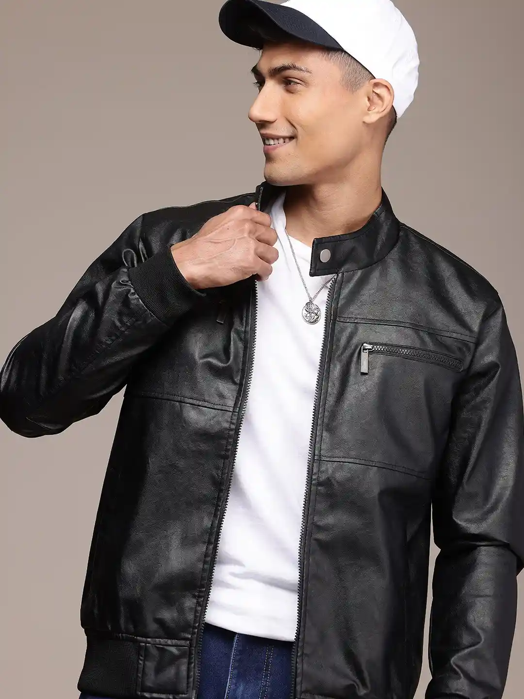 WROGN Solid Mock Collar Bomber Jacket