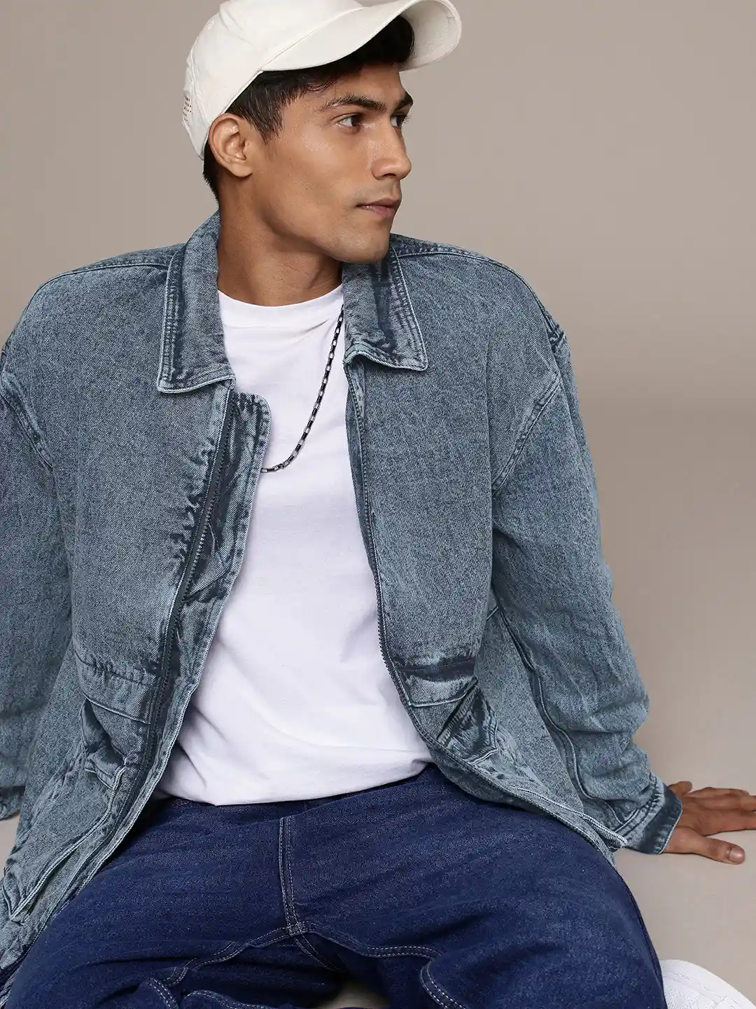 WROGN Pure Cotton Oversized Fit Denim Jacket