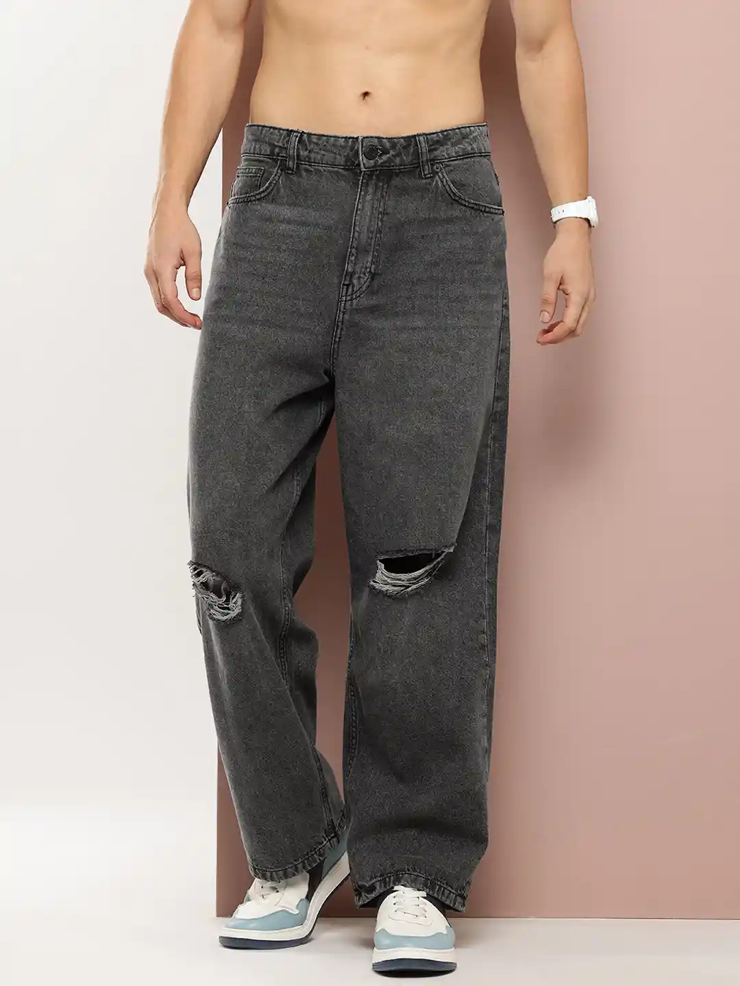 Buy Harvard Men Pure Cotton Baggy Distressed Jeans Jeans for Men