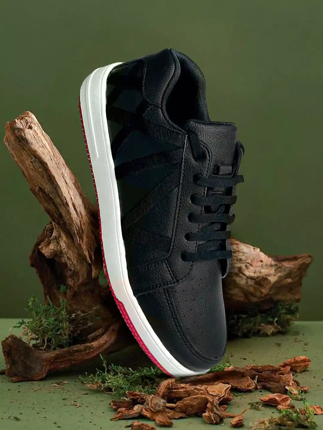 KazarMax Men Casual Arch Support PU Lace Ups Sneakers