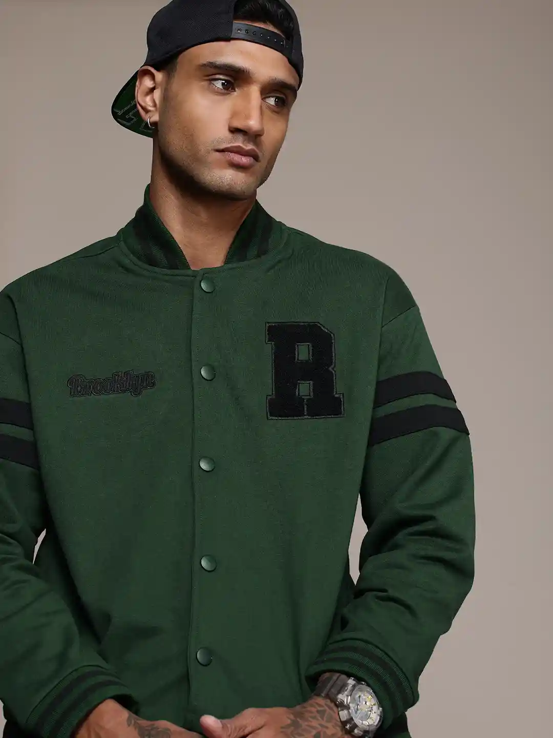 Buy The Roadster Life Relaxed Fit Varsity Jacket Jackets for