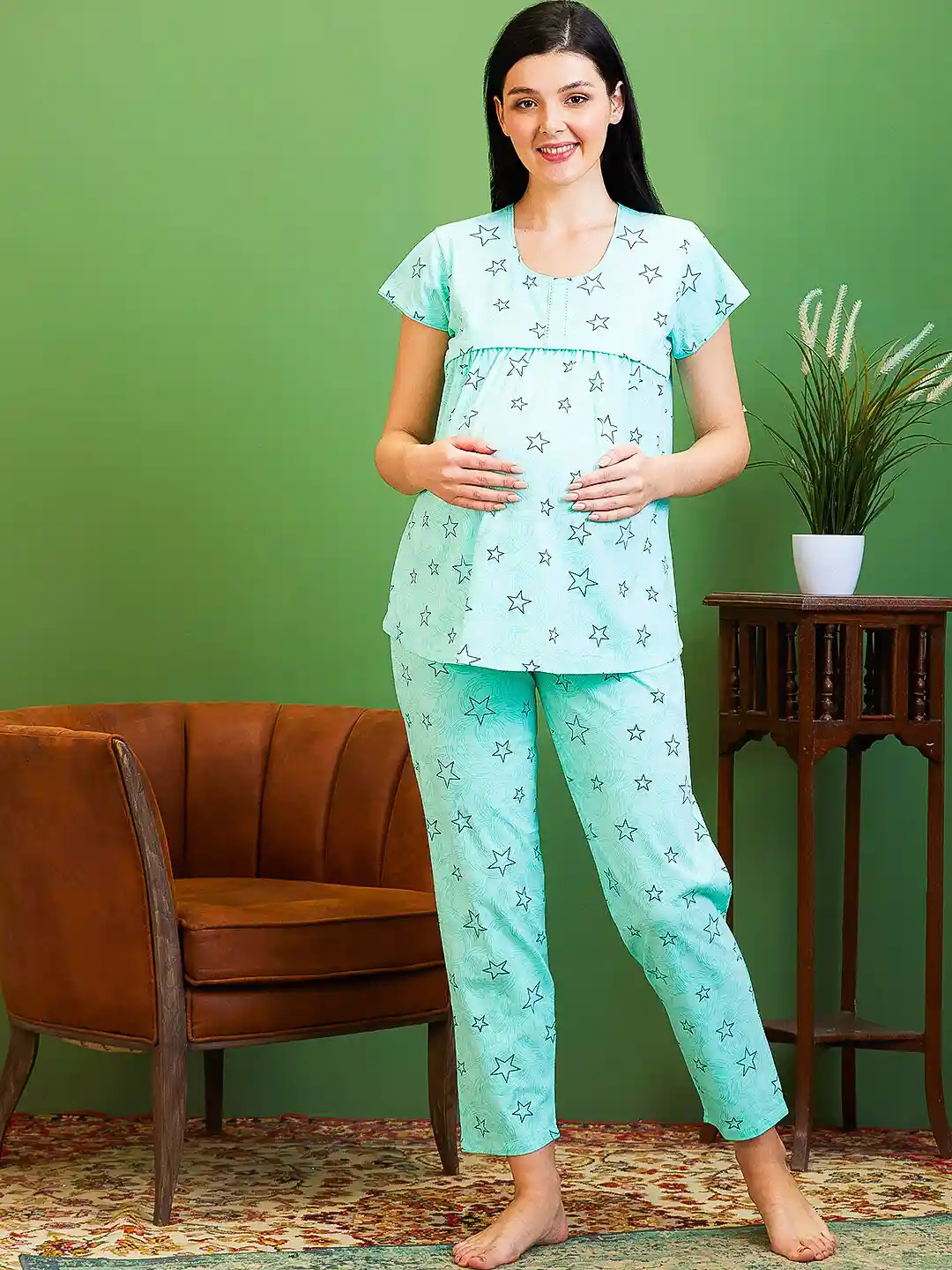 Pajama Set Pregnant Women Night Dress Loungewear Pyjamas