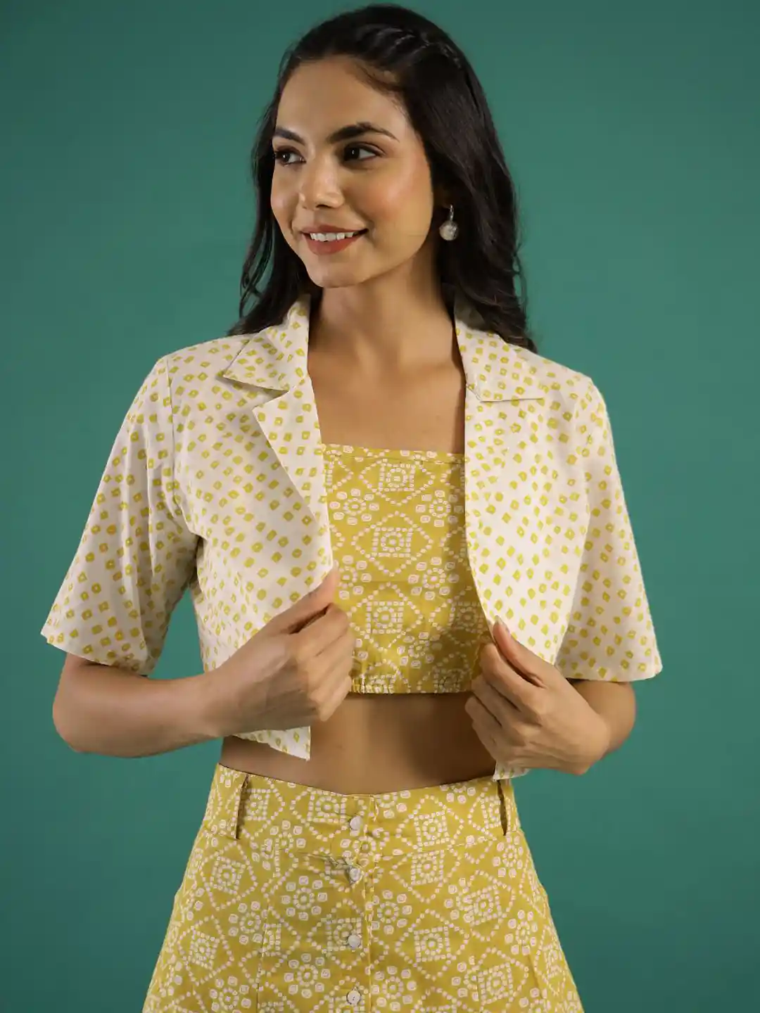 Clothing Yellow Denim Skirt And Jacket Co Ord Buy RangDeep