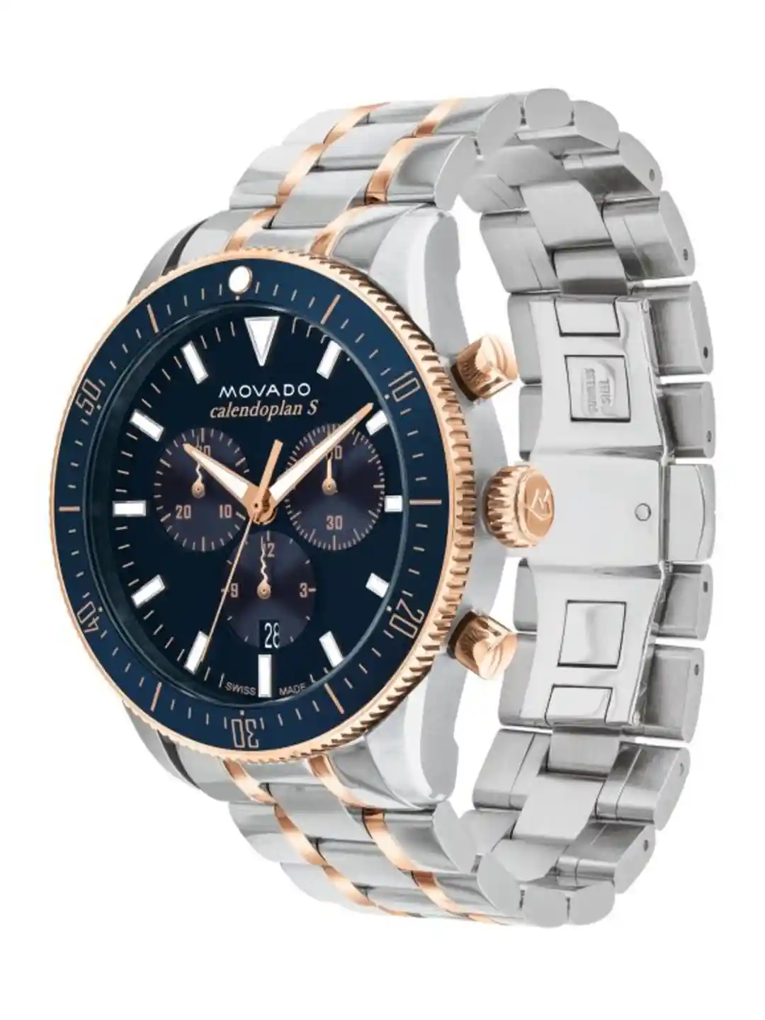 Buy Movado Calendoplan Men Swiss Qtz Chrono Blue Round Dial Watch