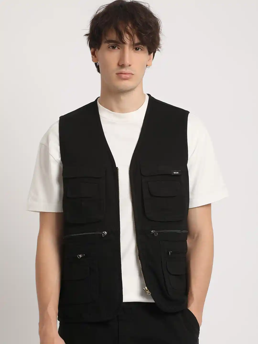 Buy THE BEAR HOUSE Men Solid Multi-Pocket Utility Cotton Tailored