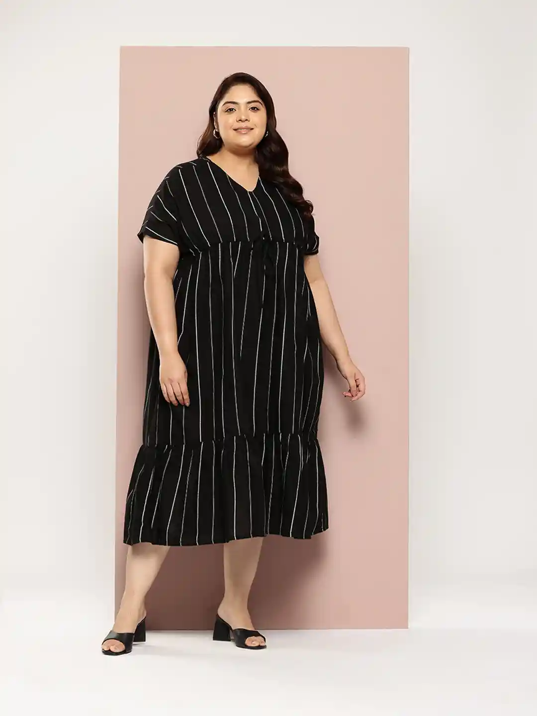 Cotton Linen Dress Plus Size Cotton Midi Dresses HenzWorld Women