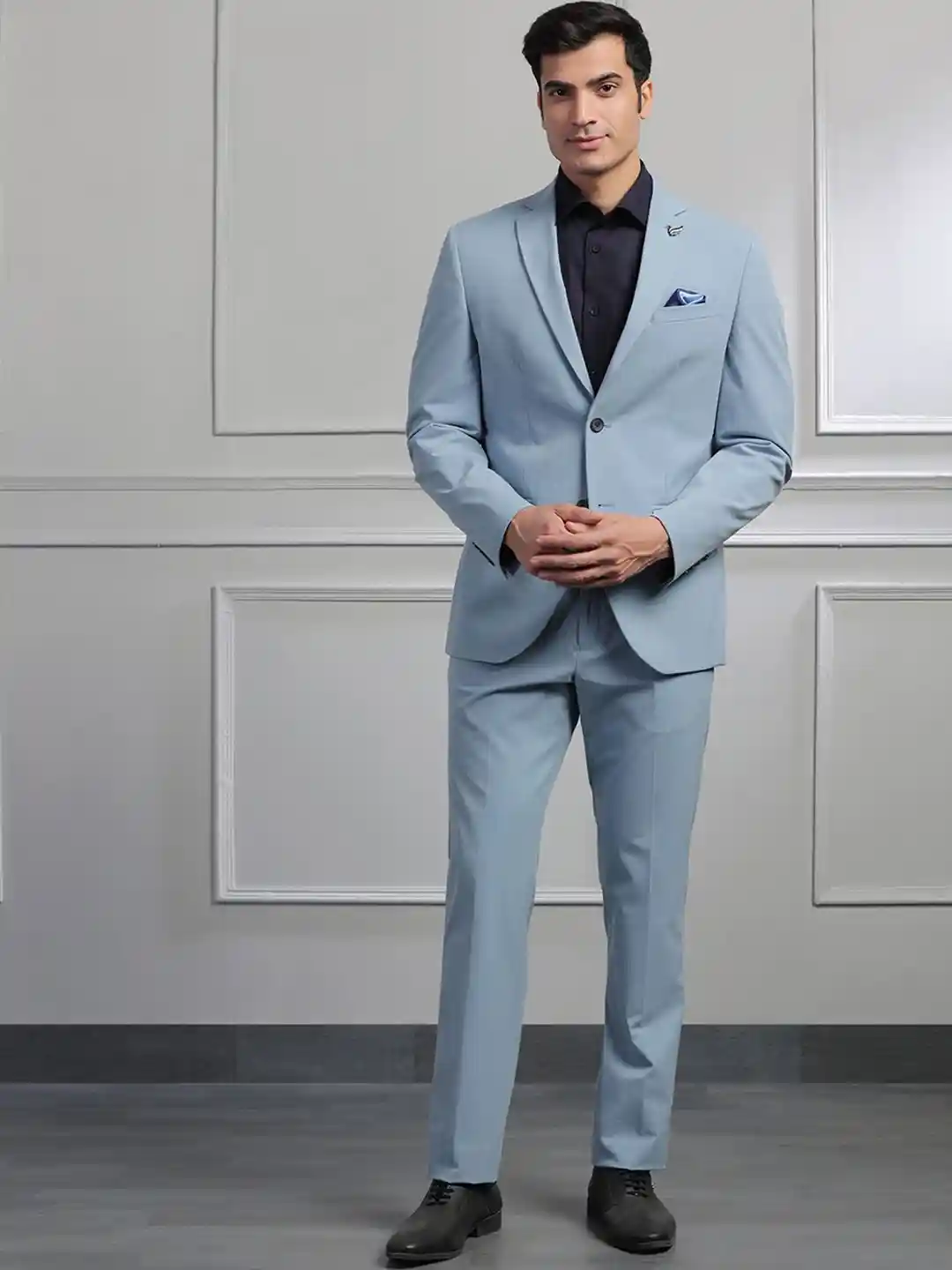 Buy Blackberrys Single-Breasted Slim-Fit Two-Piece Formal Suit