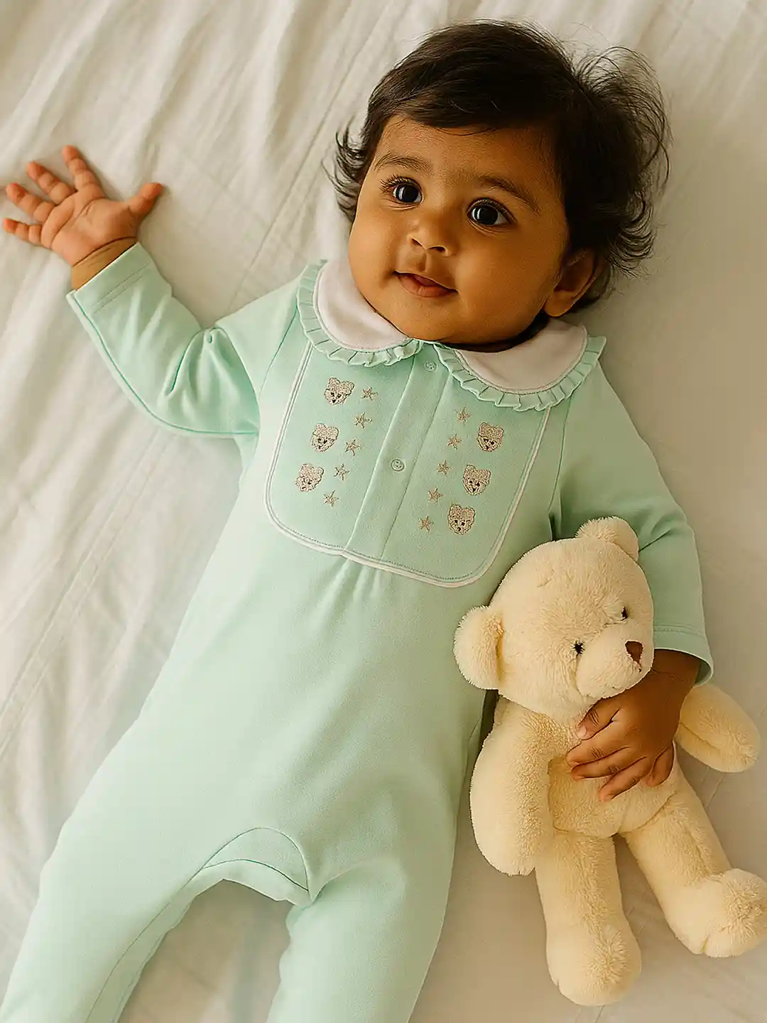 Buy MeeMee Infants Embroidered Rompers Rompers for Unisex Kids