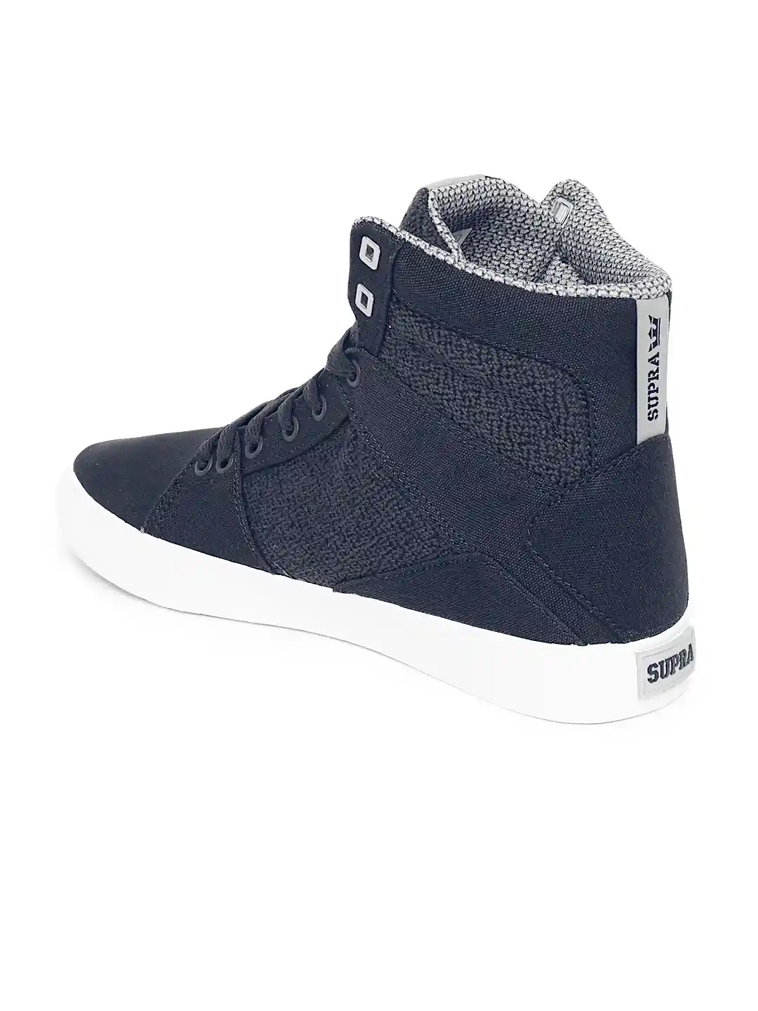 Buy Supra Men Navy Blue Solid Mid-Top Sneakers Casual Shoes for