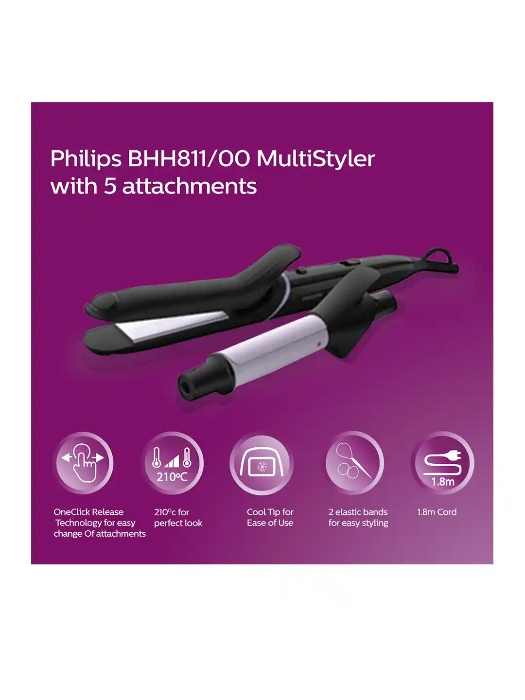 Buy Philips BHH811/00 StyleCare 5-in-1 Multi-Styler Kit Black