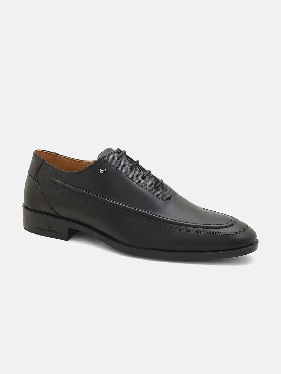 Oxford Black Formal Shoes With White Sole Captoe Formal Oxford