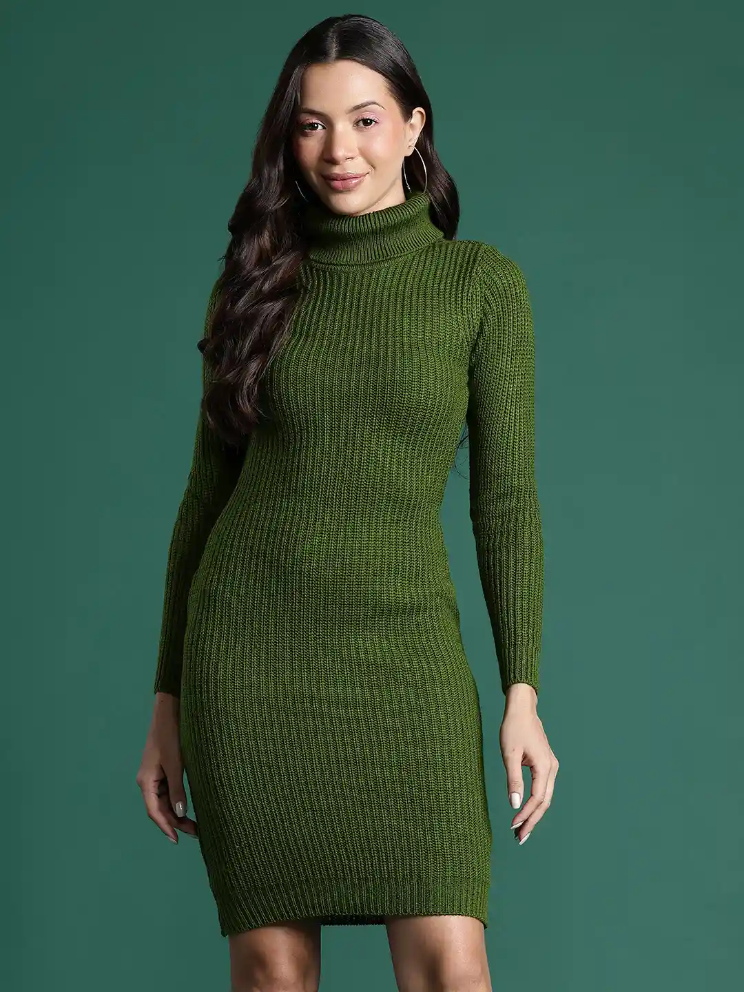 Buy DressBerry Turtle Neck Knit Sweater Dress Dresses for Women