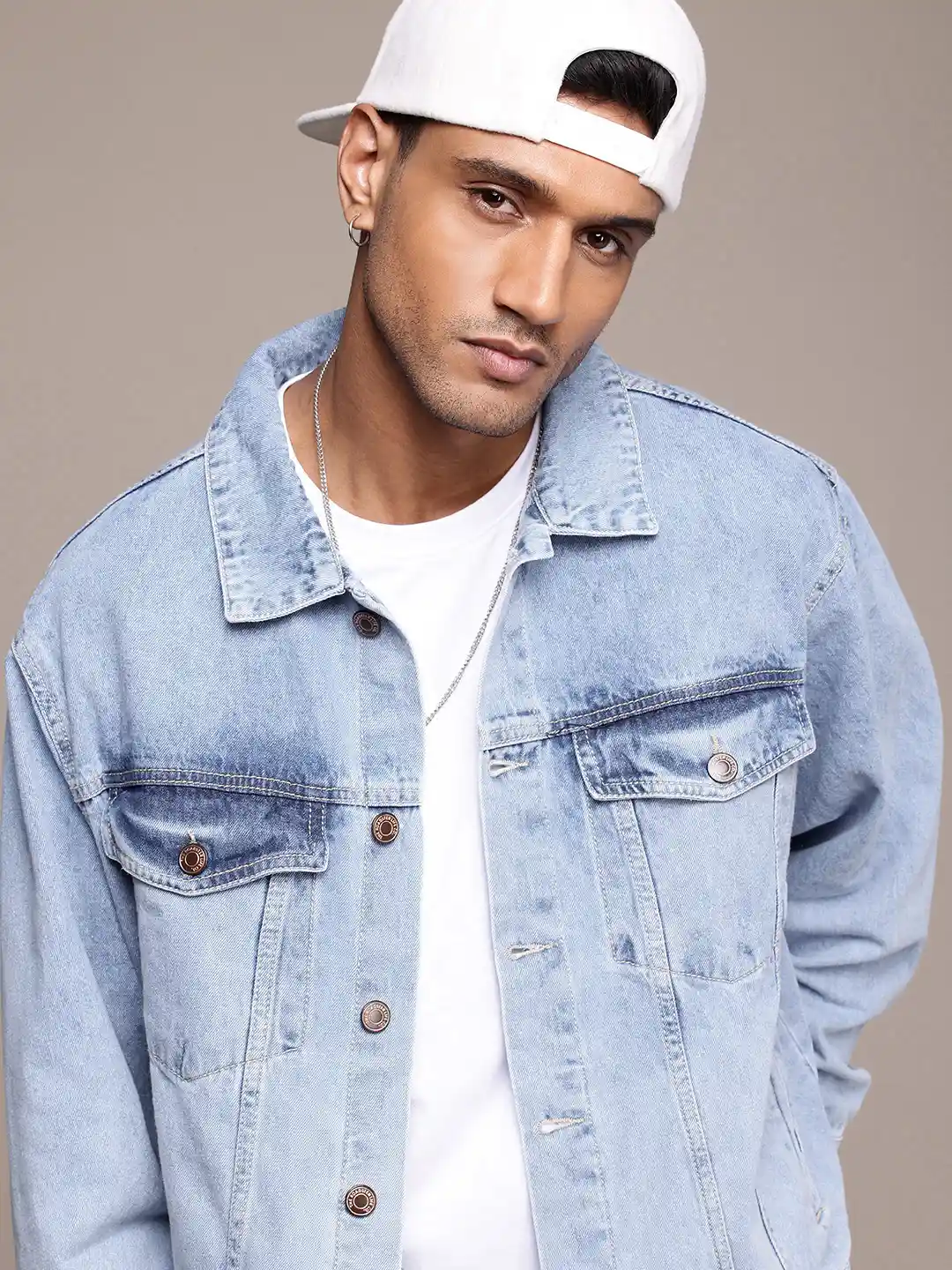 Buy The Roadster Life Co. Oversized Fit Pure Cotton Denim Trucker