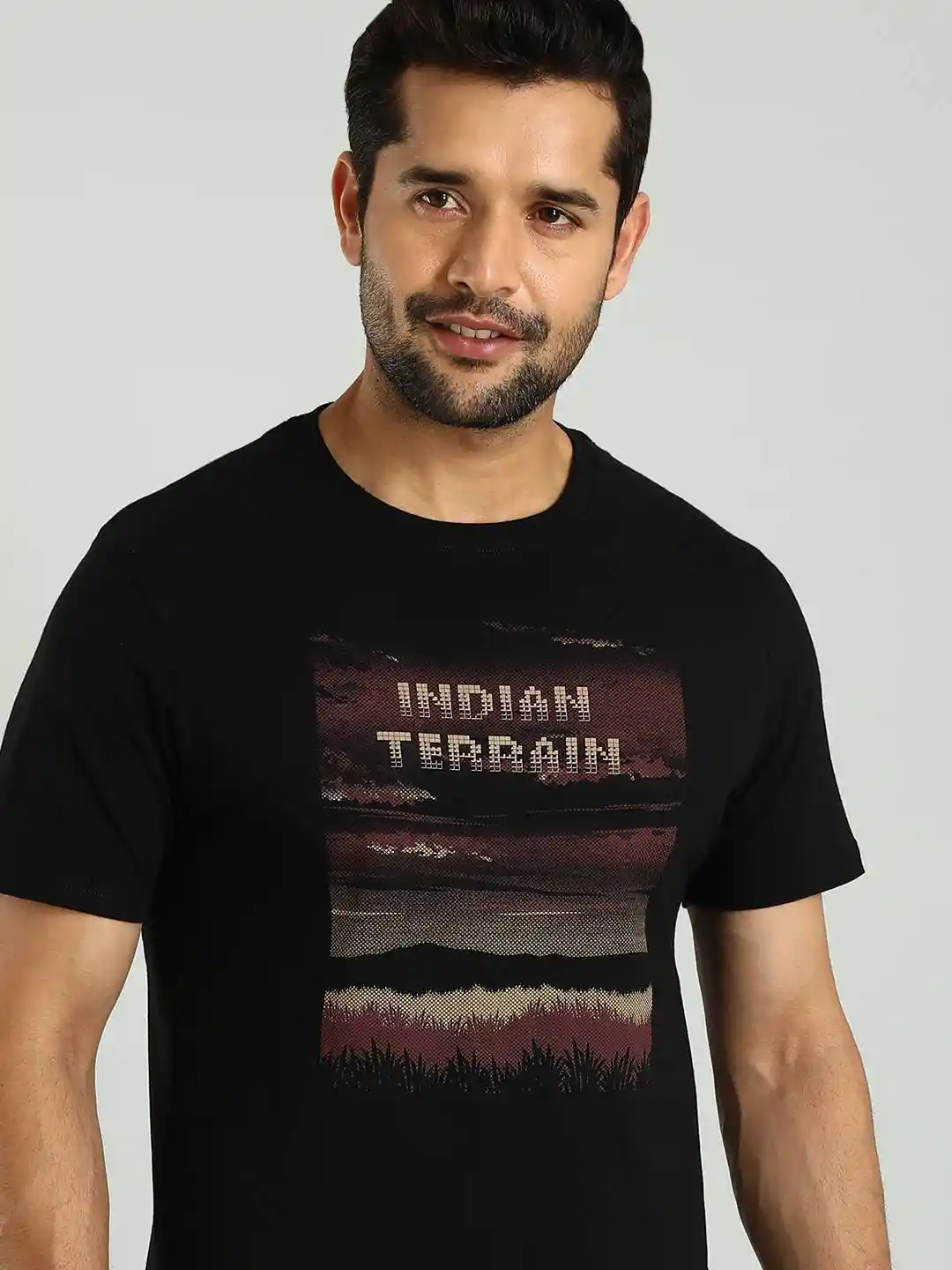 Round Neck High Quality T Shirts India Indian Terrain Men Graphic