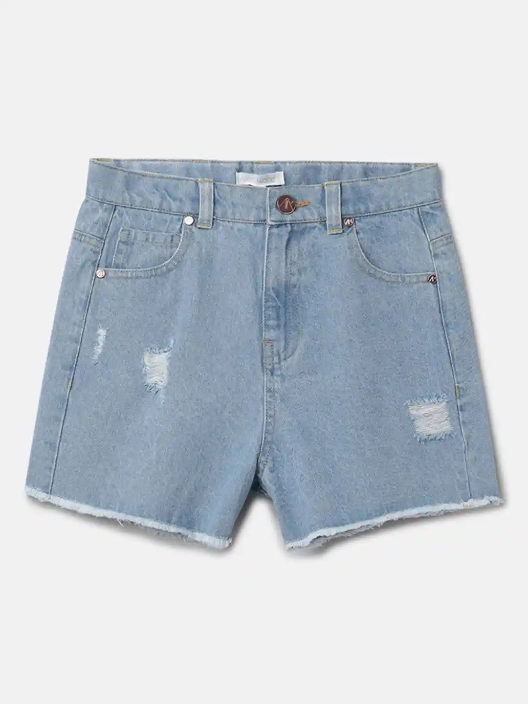 Buy Angel Rocket Girls Distressed Mid-Rise Slim Fit Knee Length