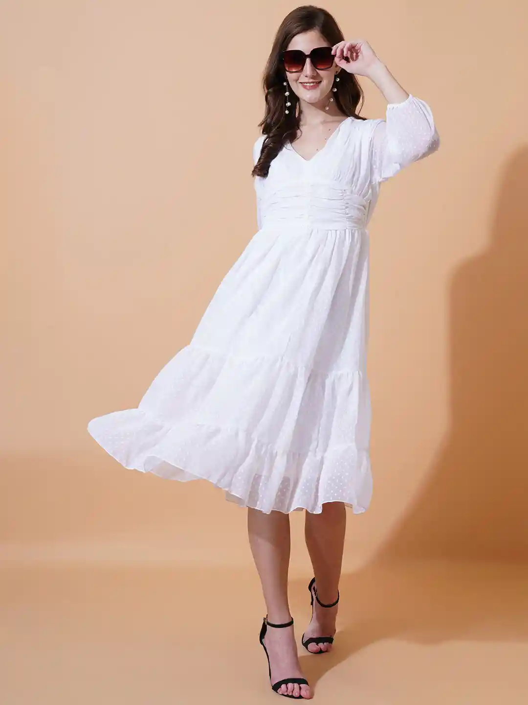 Summer Dress Womens White Cocktail Dresses Midi Dress Express Semi
