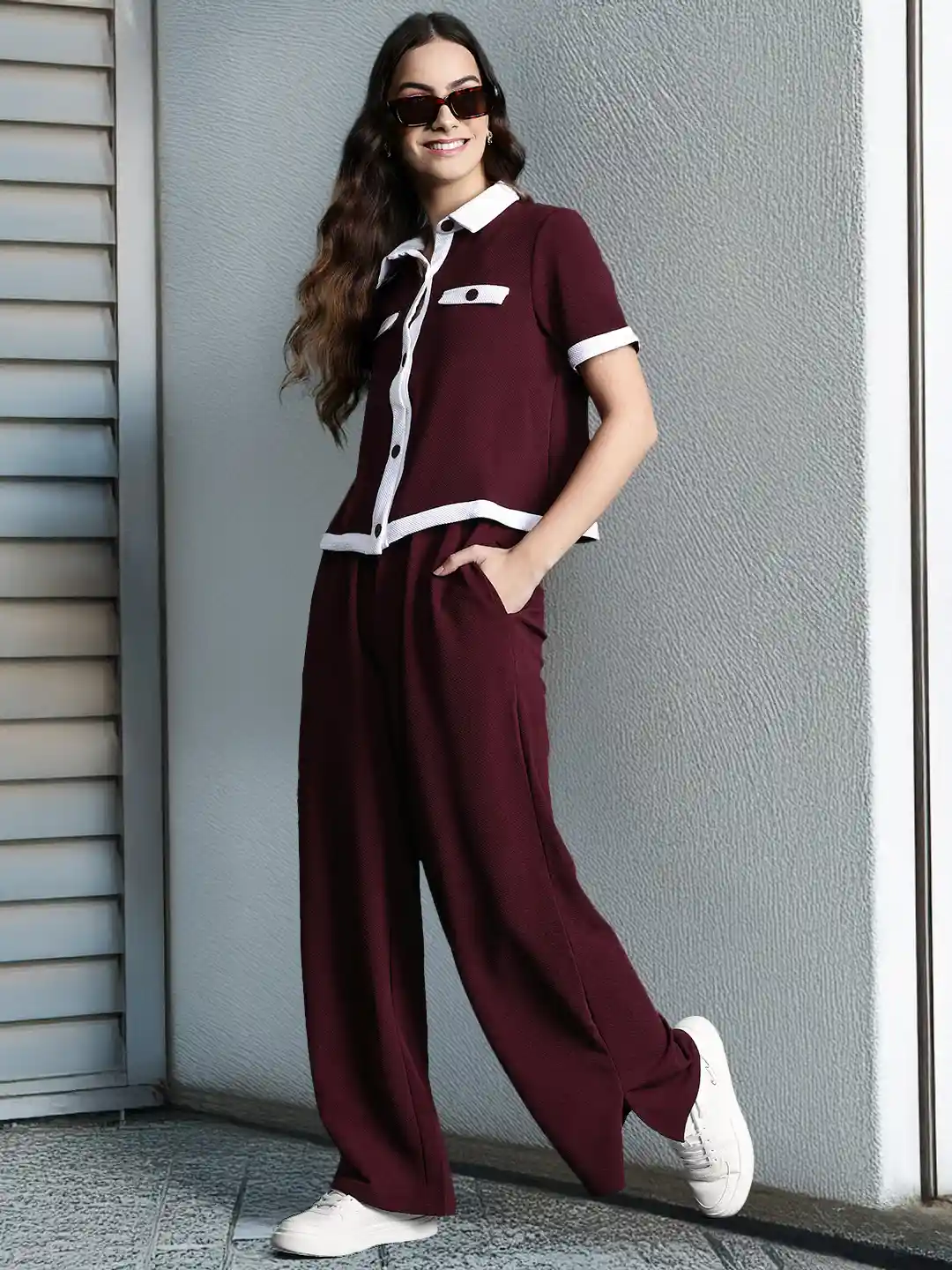 DressBerry Pocket Detail Shirt With Trousers Co-Ord Set