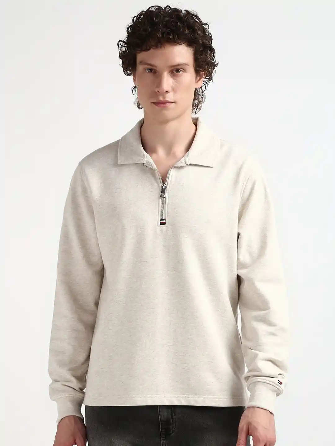 Buy Tommy Hilfiger Shirt Collar Pullover Sweatshirt Sweatshirts